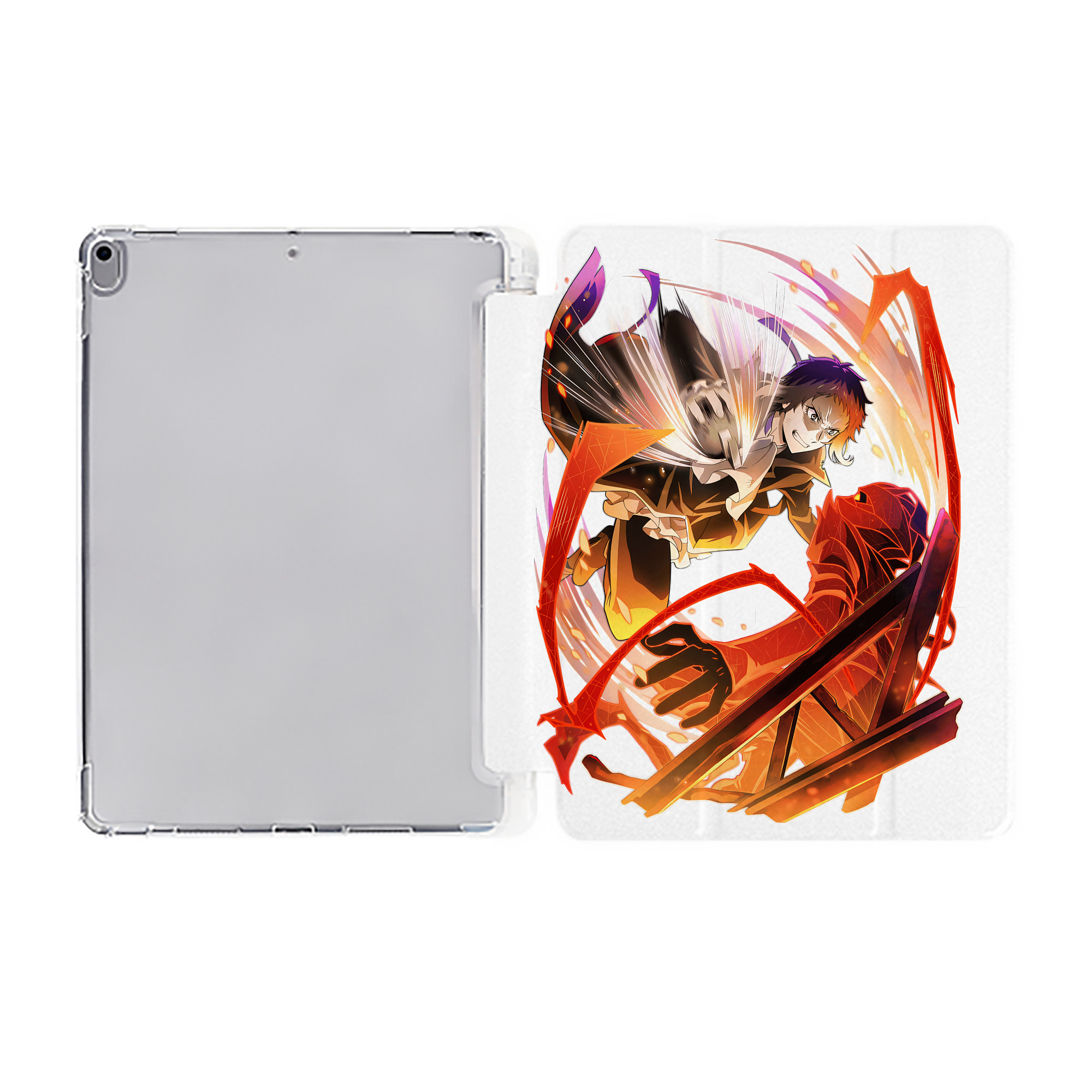 （画像用） 文豪ストレイドッグス Bungo Stray Dogs IPad ケース ペン収納付き 三つ折りスタンド PUレザー×シリコン 対応機種9.5/10.5/10.9インチ